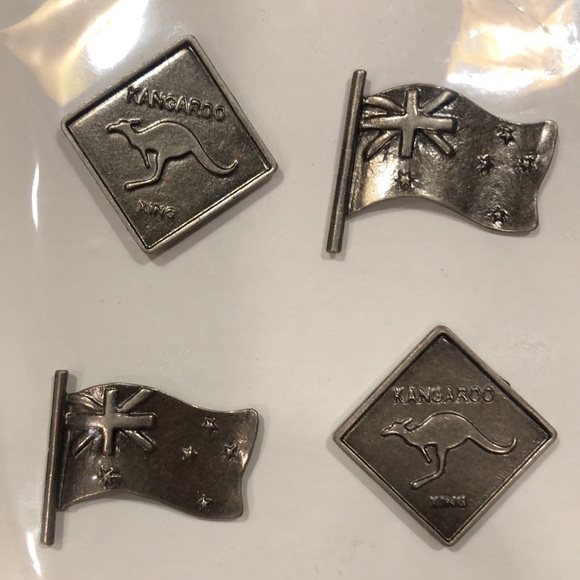 Scrapbook Brads - Australian Themed Kangaroo & Flag - Picture 2 of 4